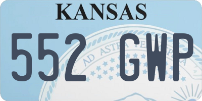 KS license plate 552GWP