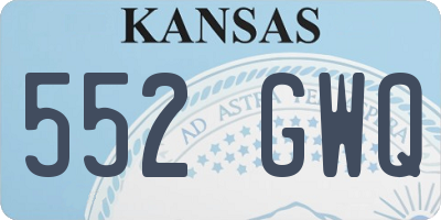 KS license plate 552GWQ