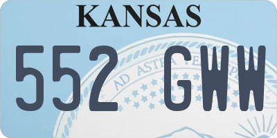 KS license plate 552GWW