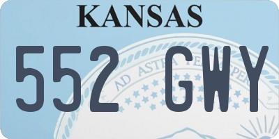 KS license plate 552GWY