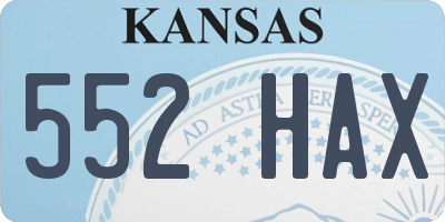 KS license plate 552HAX