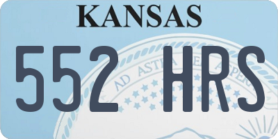 KS license plate 552HRS