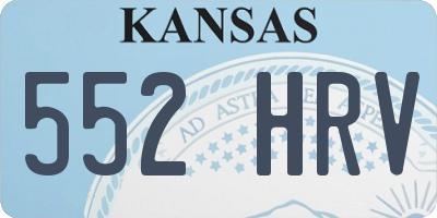 KS license plate 552HRV