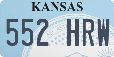 KS license plate 552HRW
