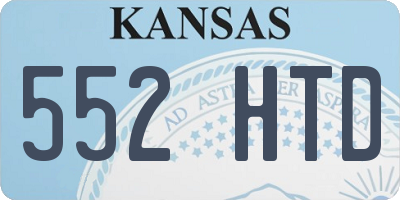 KS license plate 552HTD
