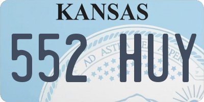 KS license plate 552HUY