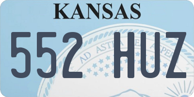 KS license plate 552HUZ