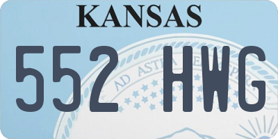 KS license plate 552HWG