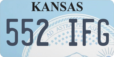 KS license plate 552IFG
