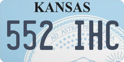 KS license plate 552IHC