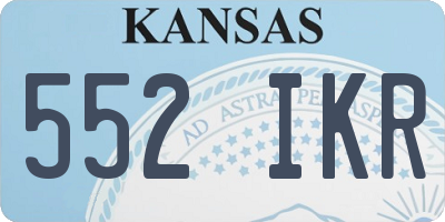 KS license plate 552IKR