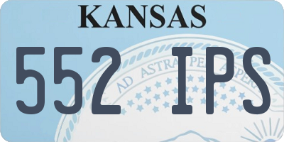KS license plate 552IPS