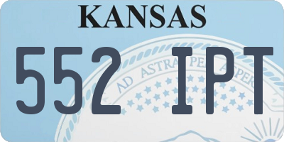 KS license plate 552IPT