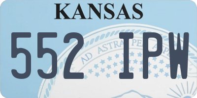 KS license plate 552IPW