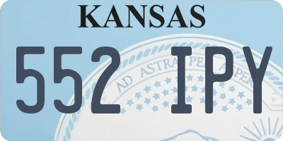 KS license plate 552IPY