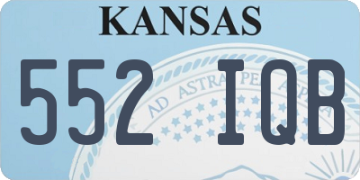 KS license plate 552IQB