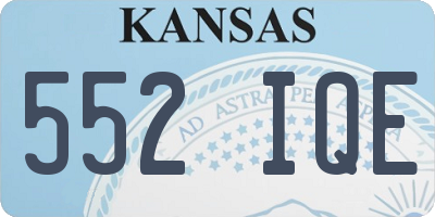 KS license plate 552IQE