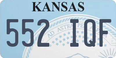 KS license plate 552IQF