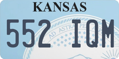 KS license plate 552IQM
