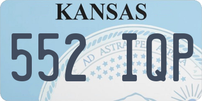 KS license plate 552IQP