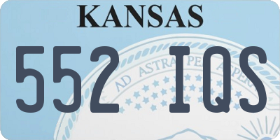KS license plate 552IQS