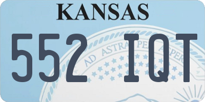 KS license plate 552IQT