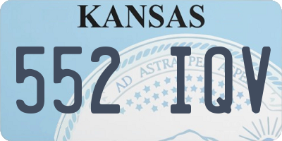 KS license plate 552IQV