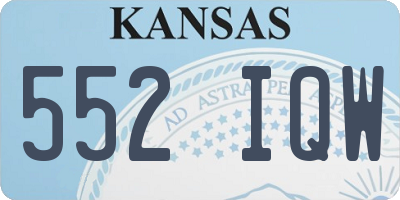 KS license plate 552IQW