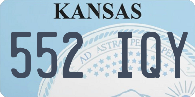 KS license plate 552IQY