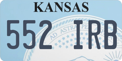 KS license plate 552IRB