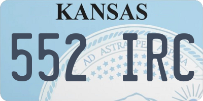 KS license plate 552IRC