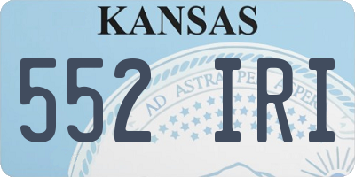 KS license plate 552IRI