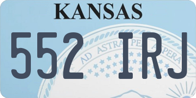 KS license plate 552IRJ