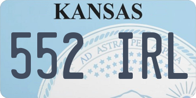 KS license plate 552IRL