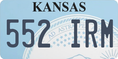 KS license plate 552IRM