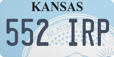 KS license plate 552IRP