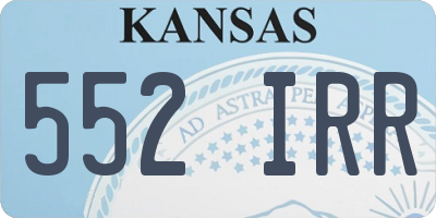 KS license plate 552IRR