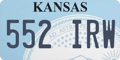 KS license plate 552IRW