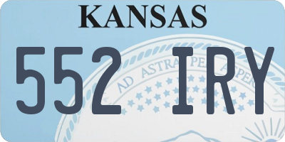 KS license plate 552IRY