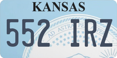 KS license plate 552IRZ