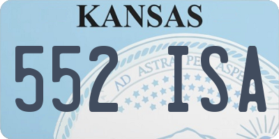 KS license plate 552ISA