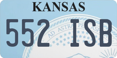 KS license plate 552ISB