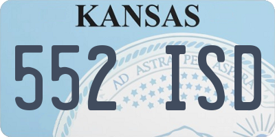 KS license plate 552ISD