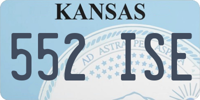 KS license plate 552ISE