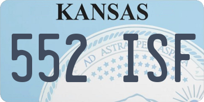 KS license plate 552ISF