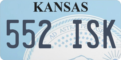 KS license plate 552ISK