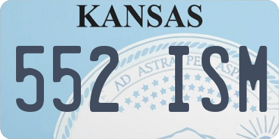 KS license plate 552ISM