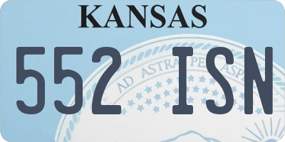 KS license plate 552ISN