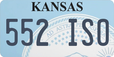 KS license plate 552ISO