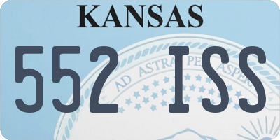 KS license plate 552ISS
